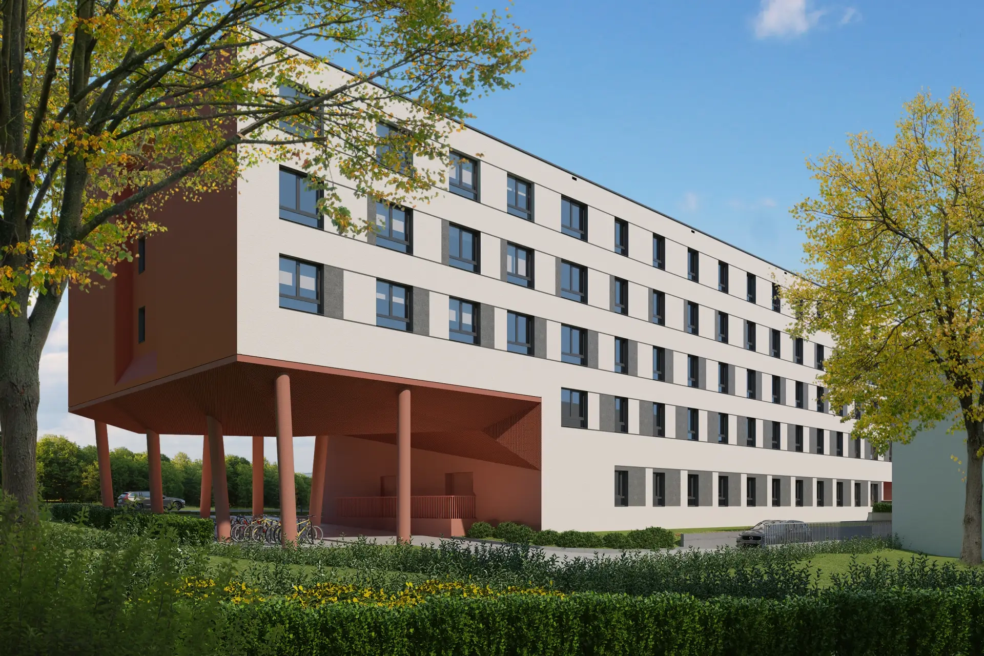 Akademik Kraków Nowa Huta os. Kościuszkowskie 1C Staybuddy widok od frontu